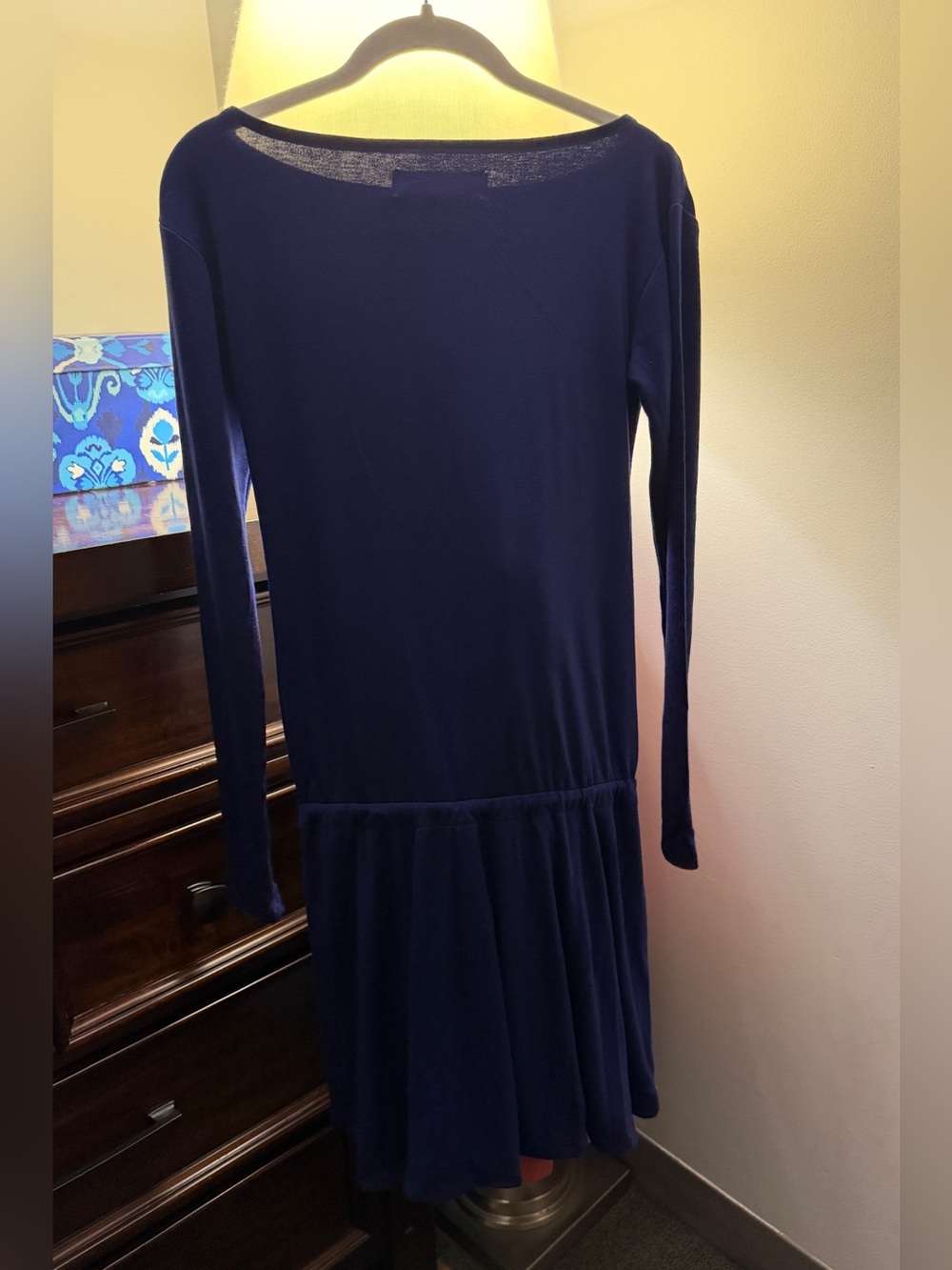 Free People Navy Long-Sleeve Mini Dress